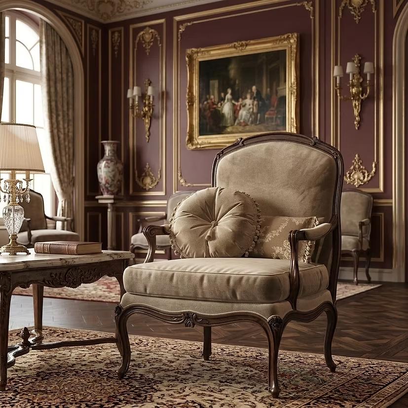 SOFA ĐƠN CỔ ĐIỂN LOUIS 15 (Bukowski Armchair)